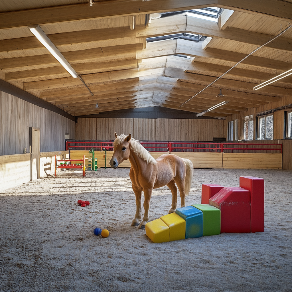 mini horse training area